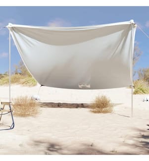 Strand-Schattenzelt mit Sandsäcken Grau 304x300 cm