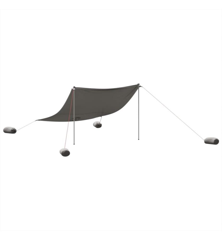 Strand-Schattenzelt mit Sandsäcken Grau 304x300 cm