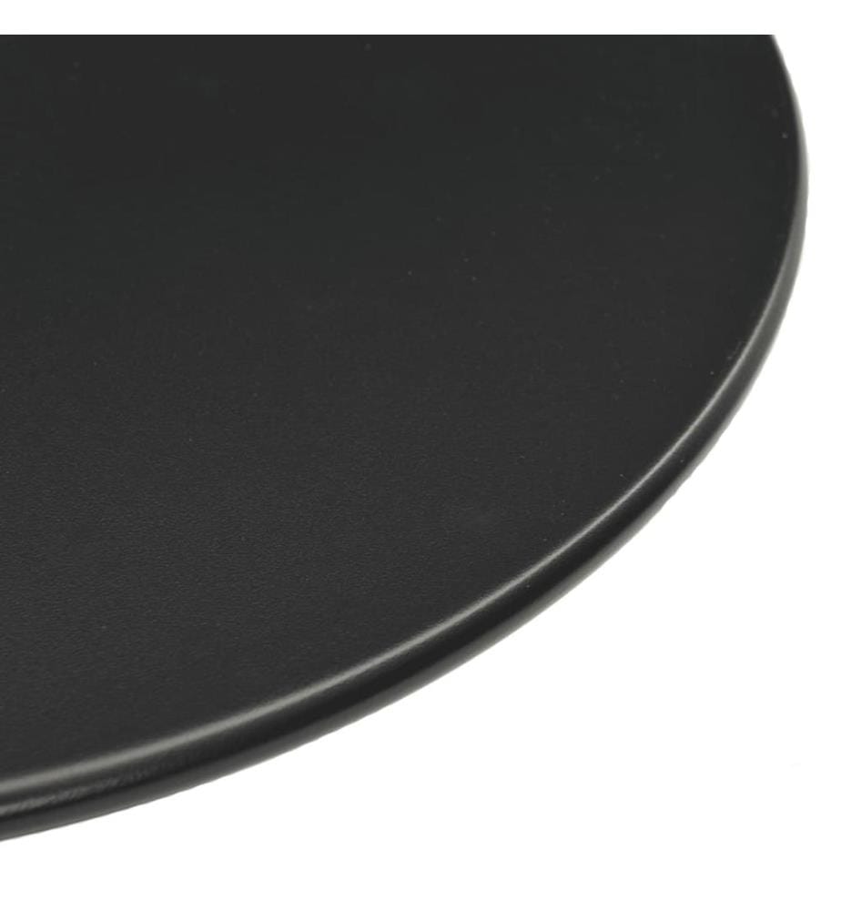 Table de jardin ronde noir Ø60x105 cm acier