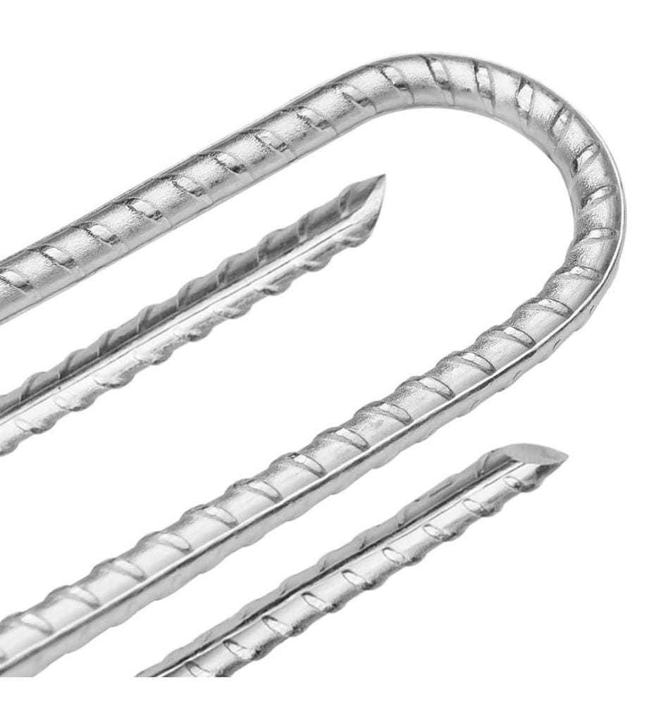Zeltheringe 12 Stk. U-Form 37 cm Ø10 mm Verzinkter Stahl