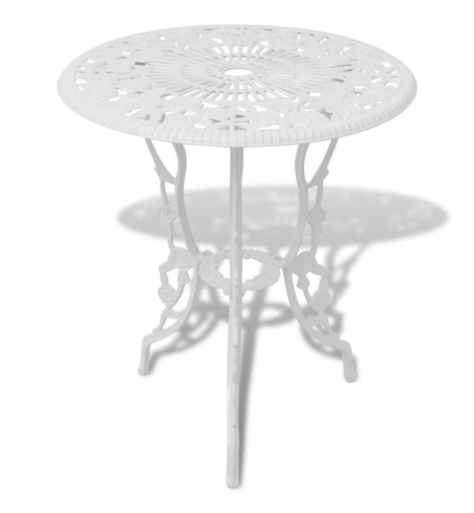 Ensemble de bistro 3 pcs Aluminium coulé Blanc