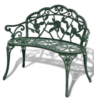 Banc de jardin 100 cm Aluminium coulé Vert
