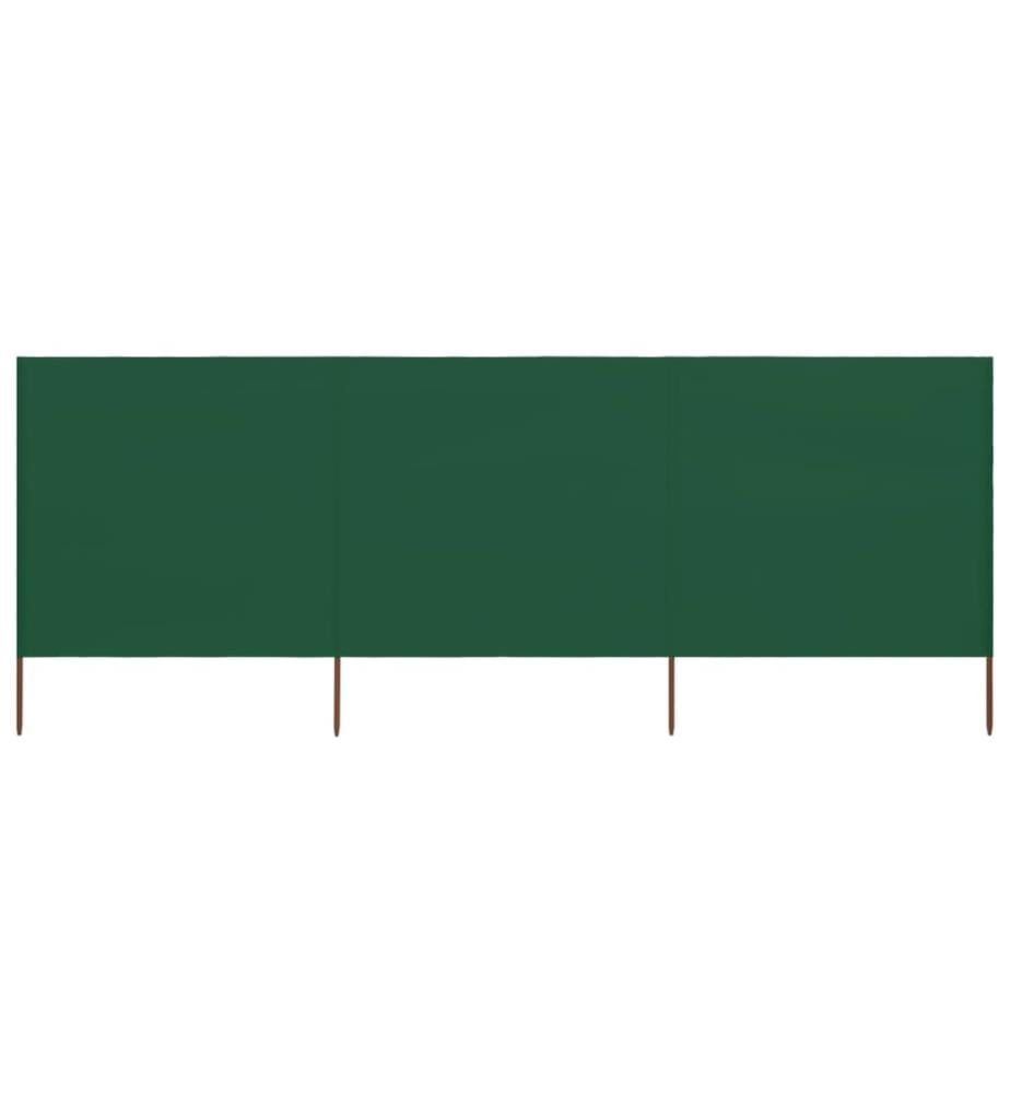 Paravent 3 panneaux Tissu 400 x 120 cm Vert