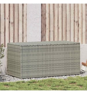Gartenbox Poly Rattan 100x50x50 cm Grau