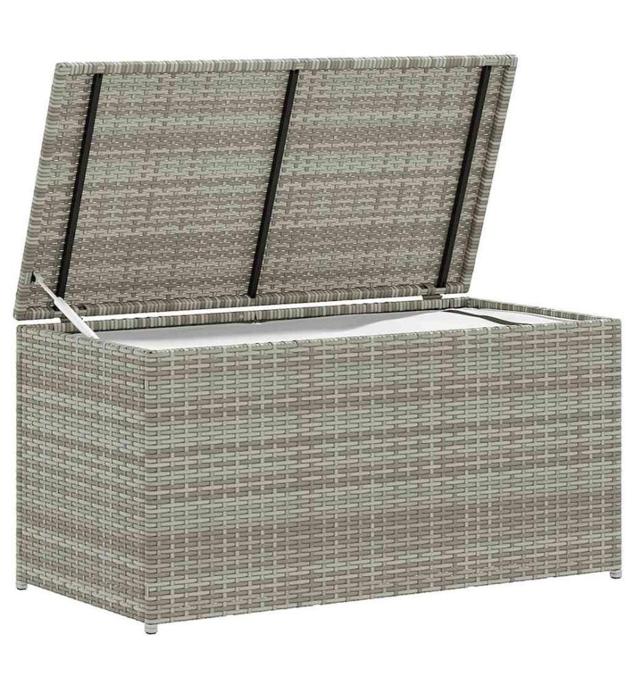 Gartenbox Poly Rattan 100x50x50 cm Grau