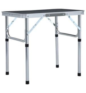 Table pliable de camping Gris Aluminium 60x45 cm