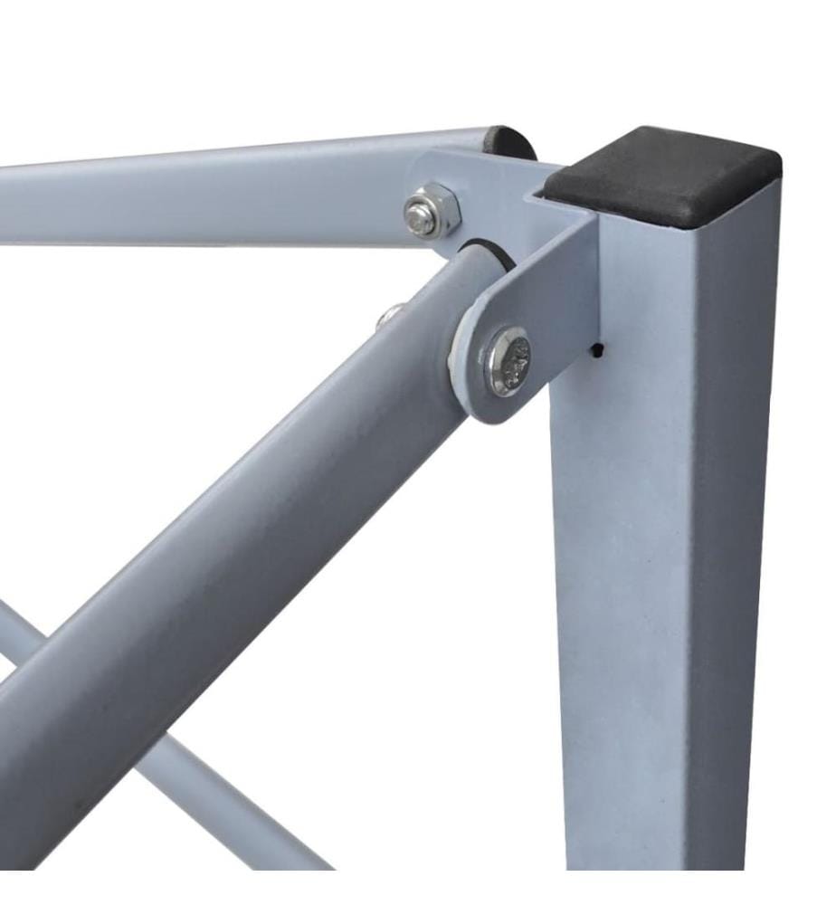 Tente de réception pliable avec 2 parois 2x2 m Acier Anthracite