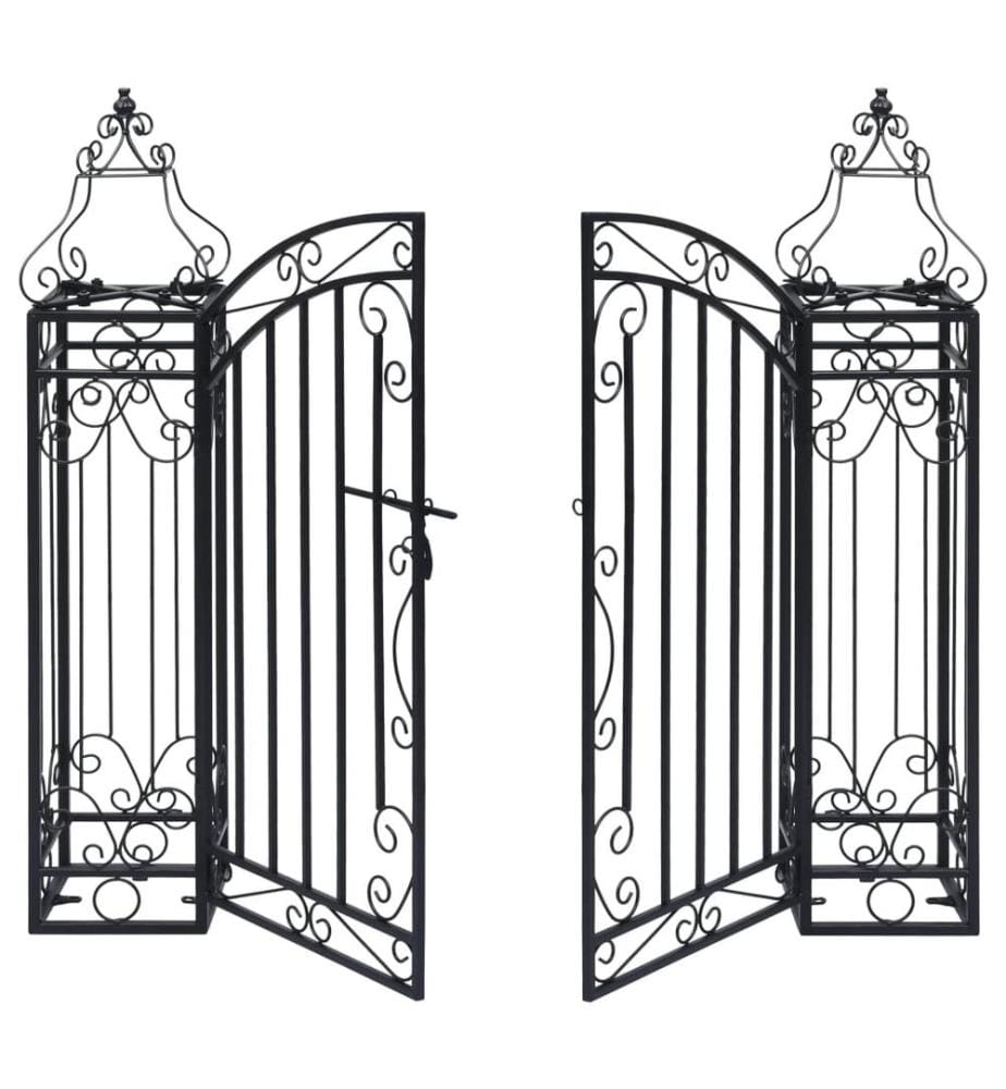 Portillon ornemental de jardin Fer forgé 122x20,5x100 cm