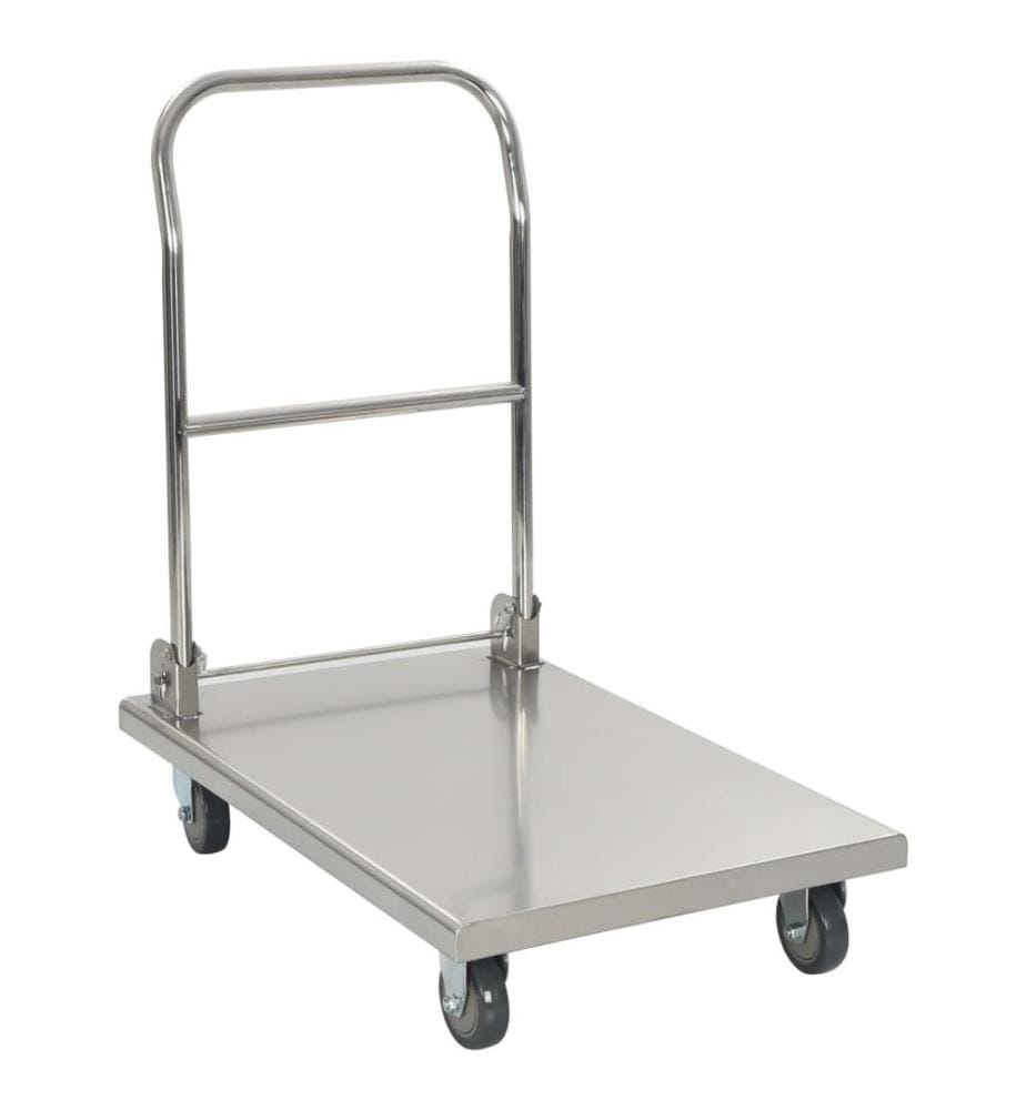 Plattformwagen Silbern 82 x 53 x 86 cm Edelstahl