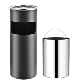 Standaschenbecher 30 L Stahl Grau