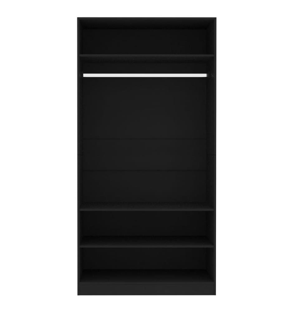 Kleiderschrank Schwarz 100x50x200 cm Holzwerkstoff