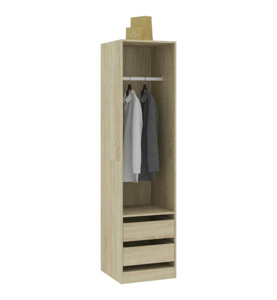 Kleiderschrank mit Schubladen Sonoma-Eiche 50x50x200 cm