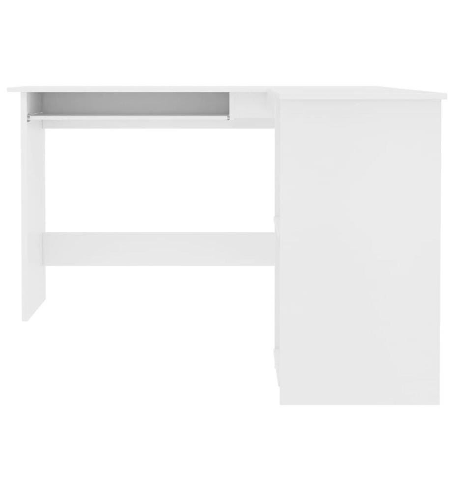 Eckschreibtisch in L-Form Weiss 120x140x75 cm Holzwerkstoff