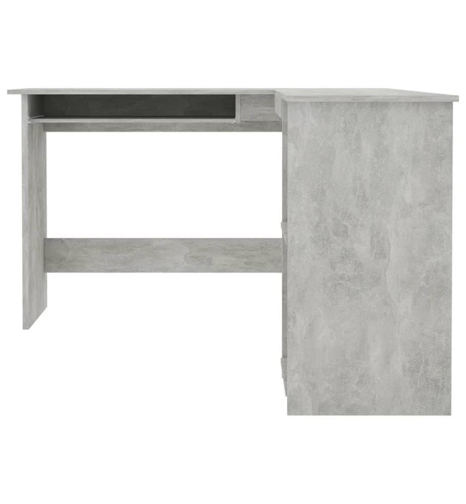 Eckschreibtisch in L-Form Betongrau 120x140x75 cm Holzwerkstoff
