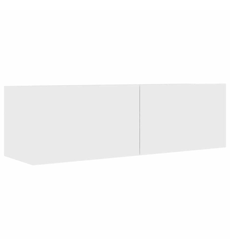 Meuble TV Blanc 100x30x30 cm Bois d'ingénierie