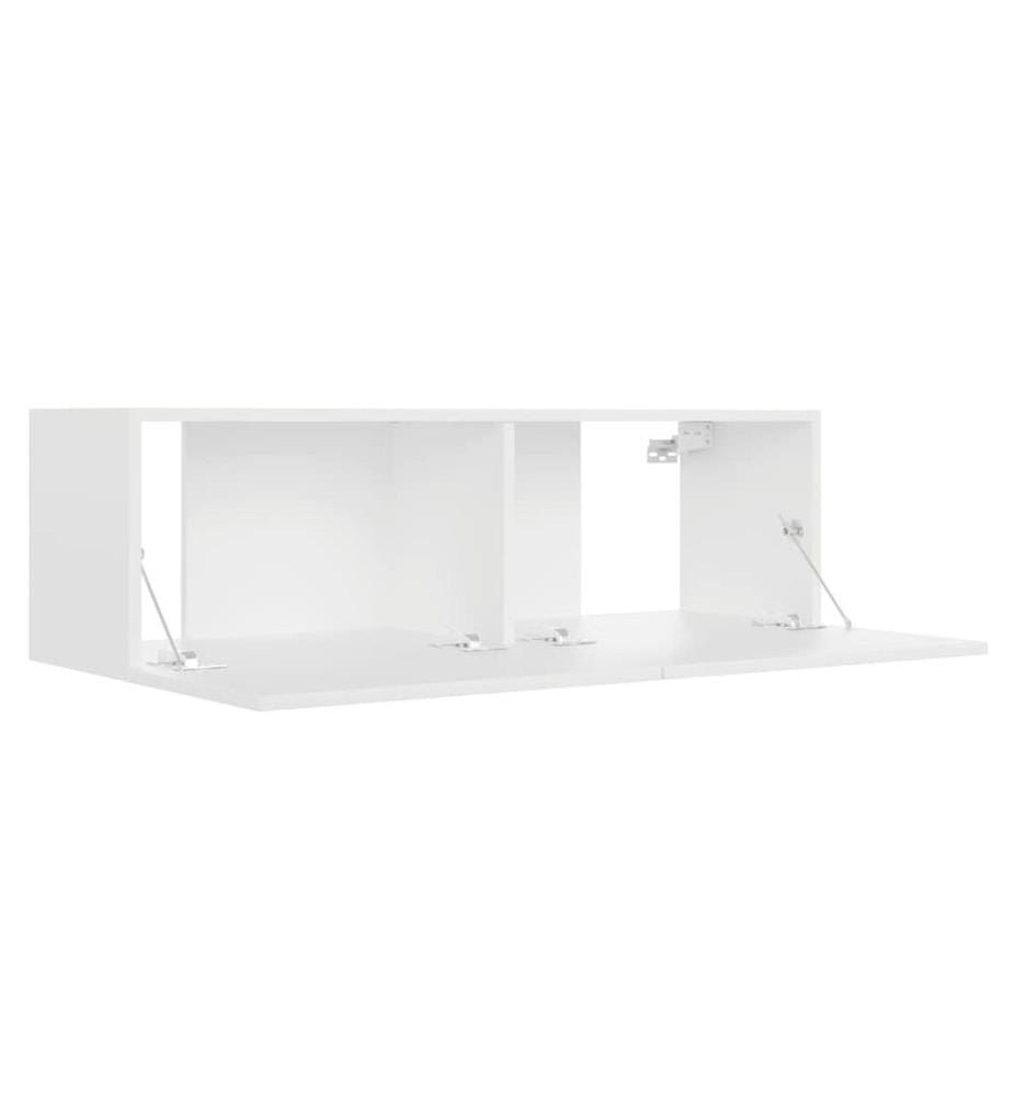 Meuble TV Blanc 100x30x30 cm Bois d'ingénierie