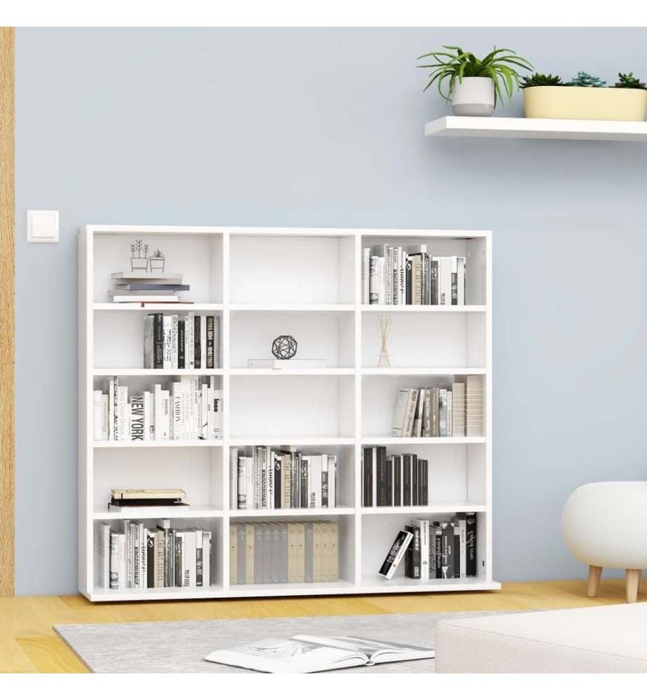 CD-Regal Weiss 102x23x89,5 cm Holzwerkstoff