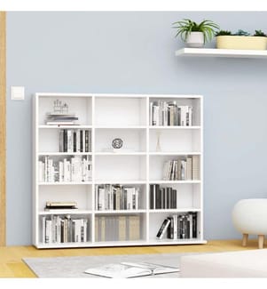 CD-Regal Weiss 102x23x89,5 cm Holzwerkstoff