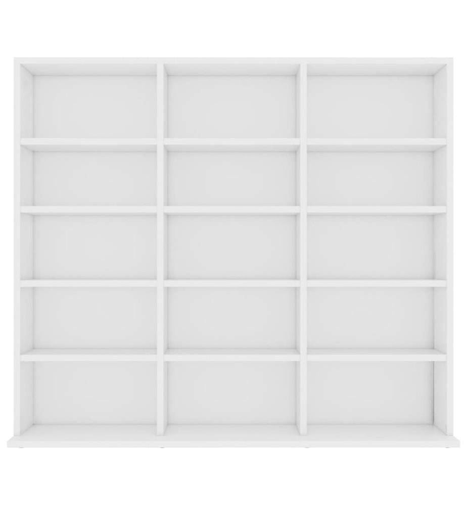 CD-Regal Weiss 102x23x89,5 cm Holzwerkstoff