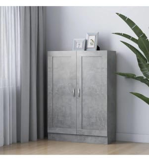Bücherschrank Betongrau 82,5x30,5x115 cm Holzwerkstoff
