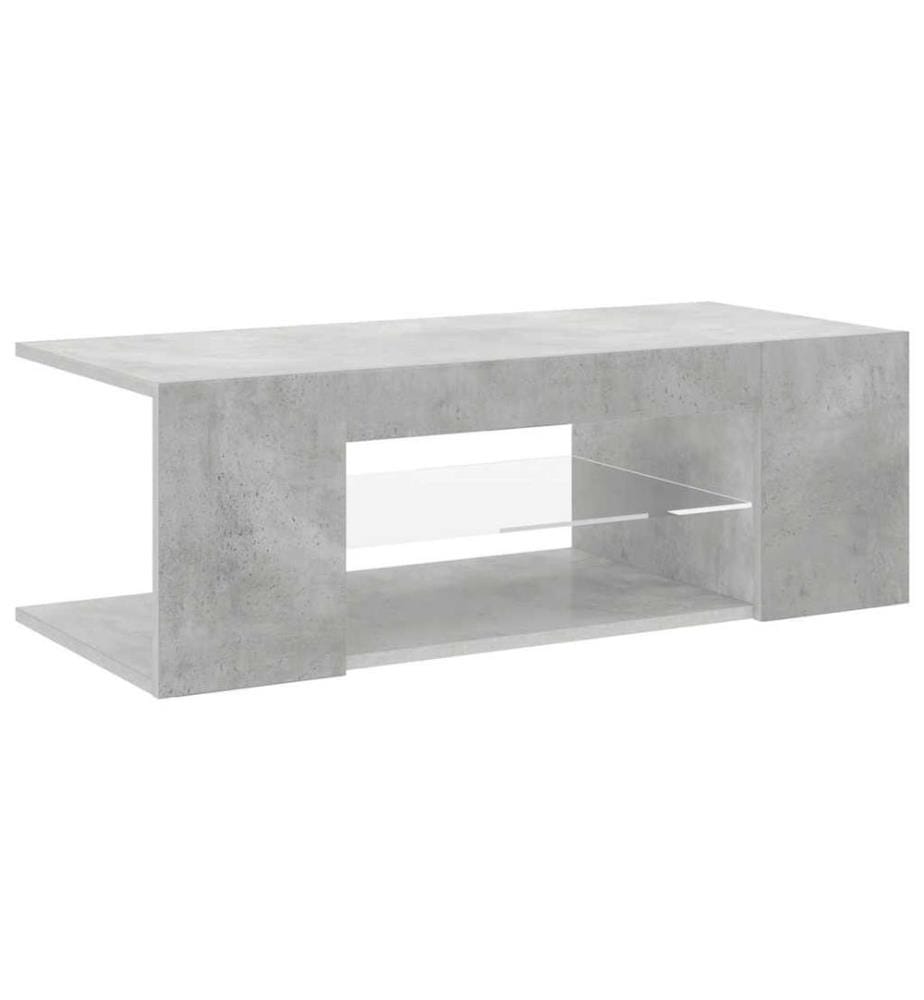 TV-Schrank mit LED-Leuchten Betongrau 90x39x30 cm