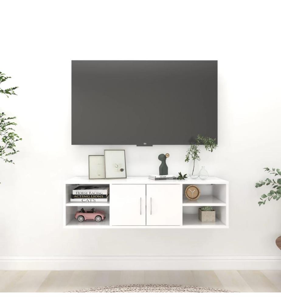 Wandregal Weiss 102x30x29 cm Holzwerkstoff
