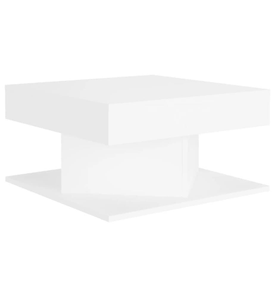 Table basse Blanc 57x57x30 cm Aggloméré