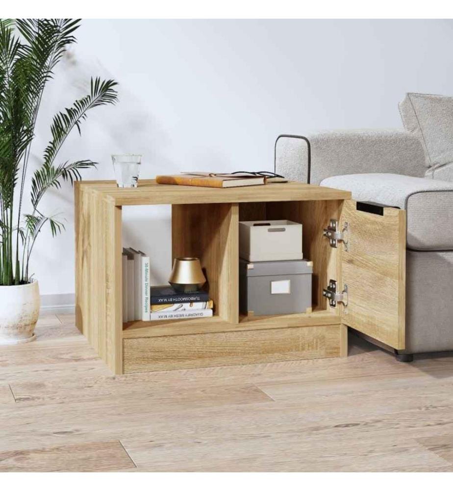 Table basse Chêne sonoma 50x50x36 cm Bois d'ingénierie