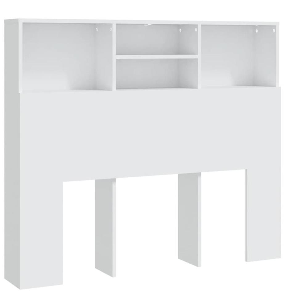 Bett-Kopfteil mit Ablagen Weiss 120x19x103,5 cm