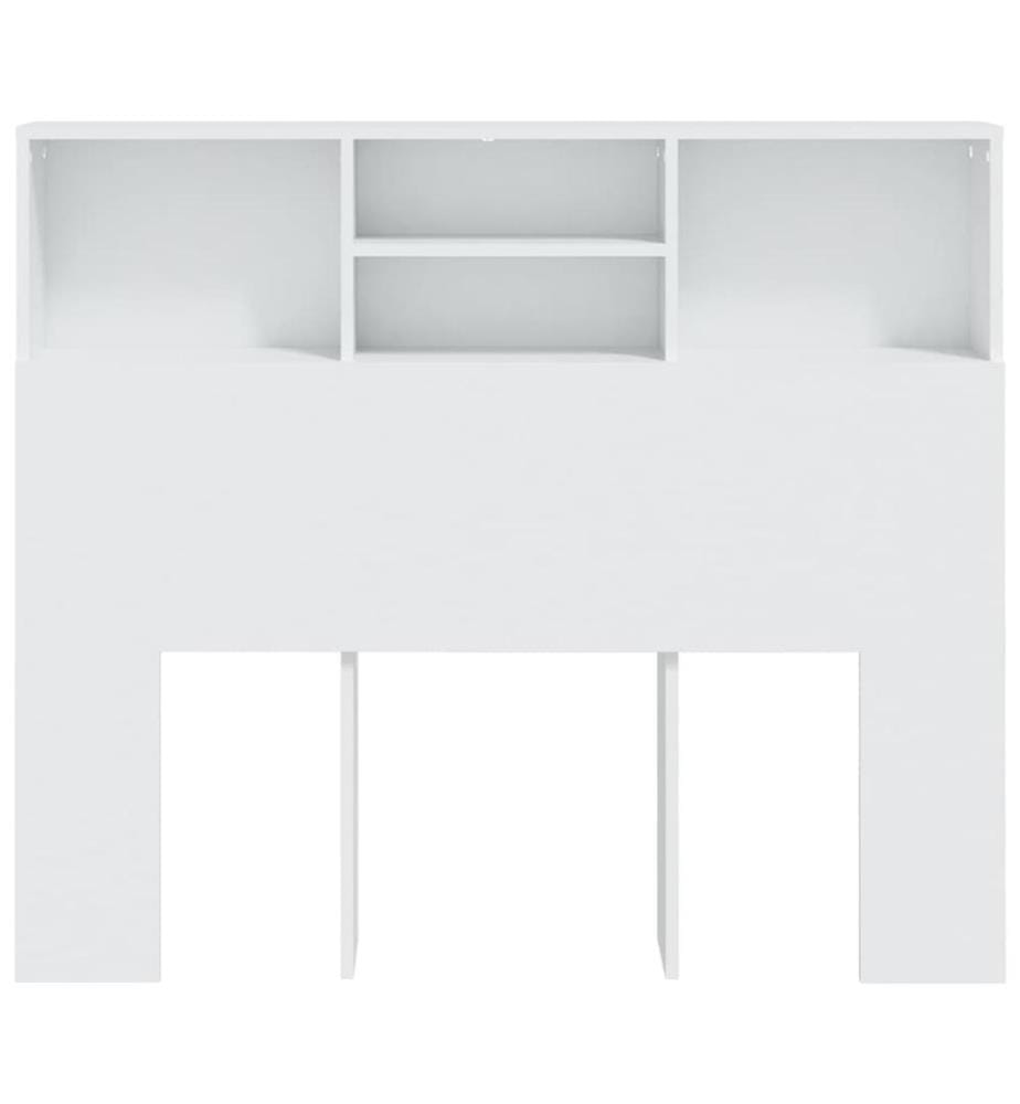 Bett-Kopfteil mit Ablagen Weiss 120x19x103,5 cm