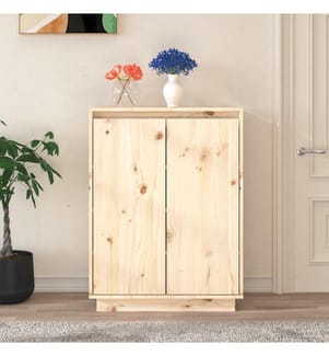 Schuhschrank 60x35x80 cm Massivholz Kiefer