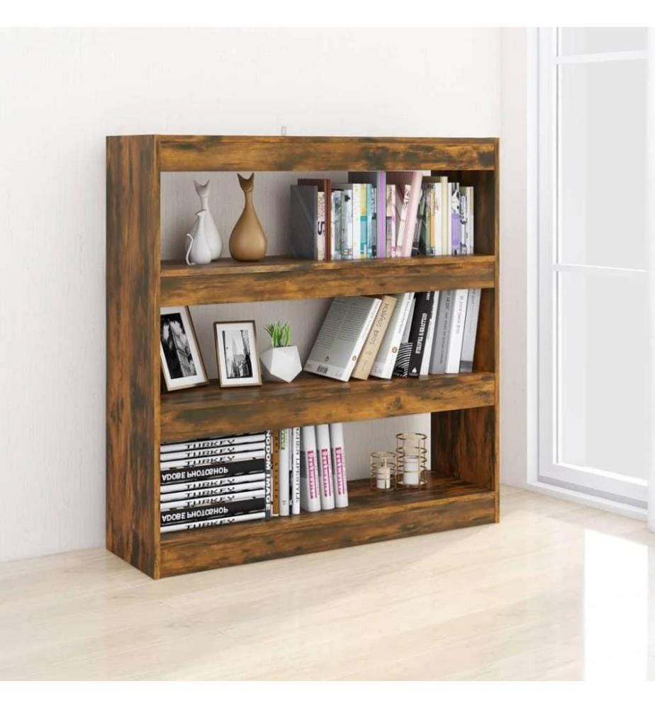 Bücherregal/Raumteiler Räuchereiche 100×30×103 cm
