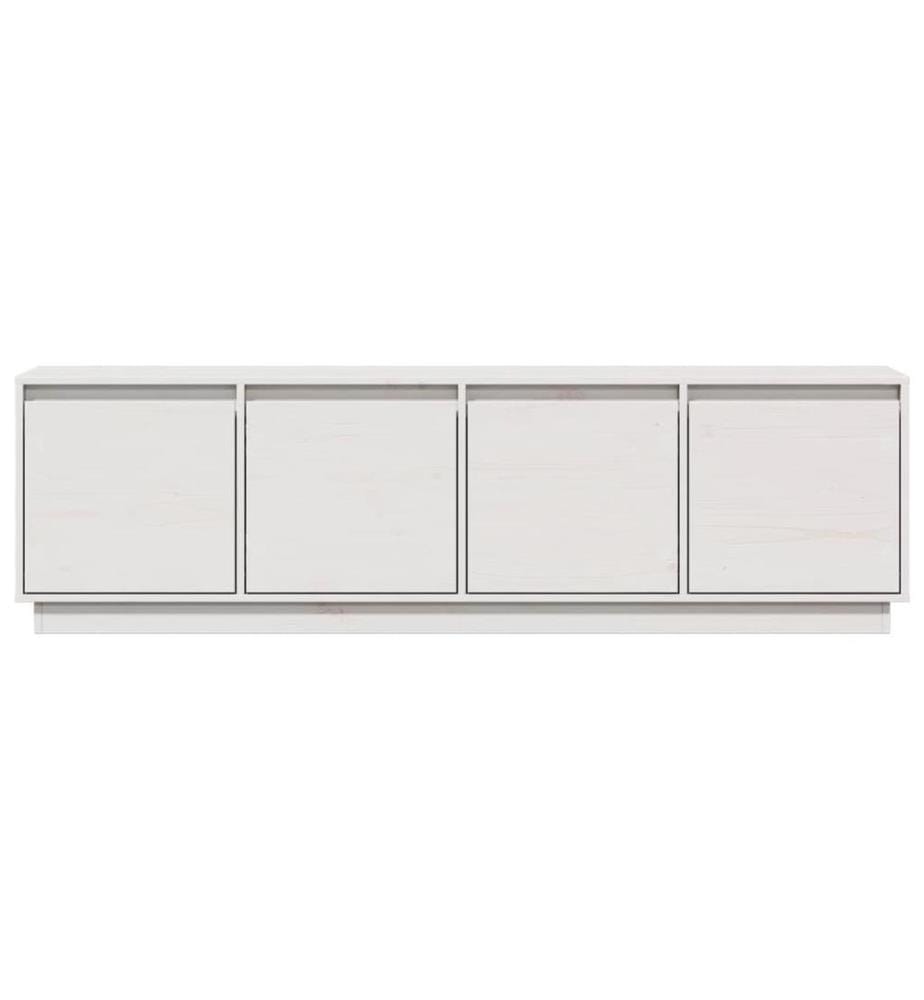 Meuble TV Blanc 156x37x45 cm Bois de pin massif