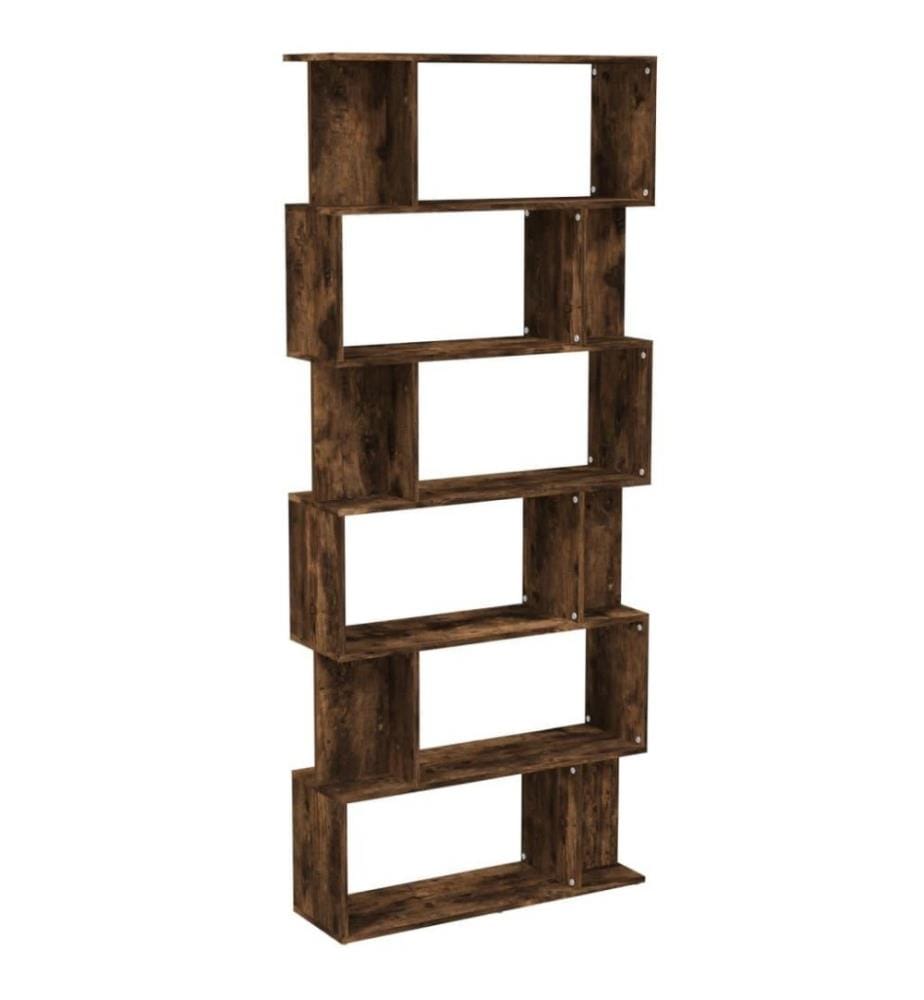 Bücherregal/Raumteiler Räuchereiche 80x24x192 cm Holzwerkstoff