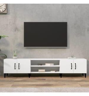 TV-Schrank Weiss 180x31,5x40 cm Holzwerkstoff