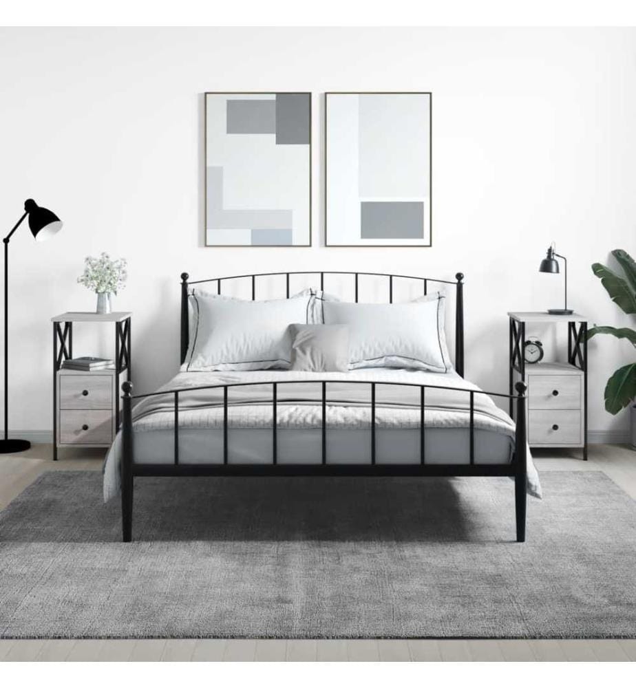 Nachttische 2 Stk. Grau Sonoma 34x35,5x70 cm Holzwerkstoff