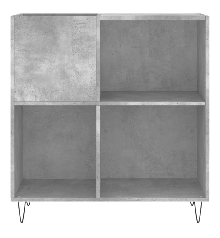 Plattenschrank Betongrau 84,5x38x89 cm Holzwerkstoff