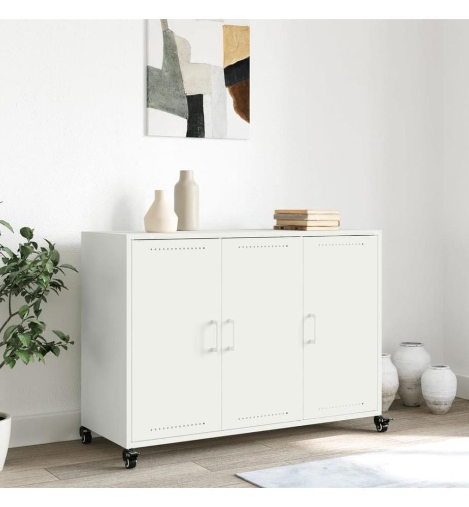 Sideboard Weiss 100,5x39x72 cm Stahl