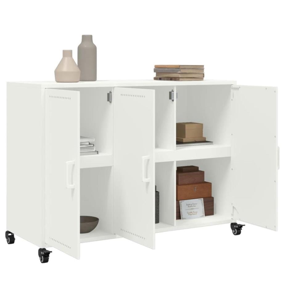 Sideboard Weiss 100,5x39x72 cm Stahl