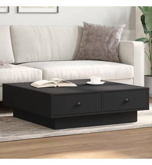 Table basse Noir 90x90x28 cm Aggloméré