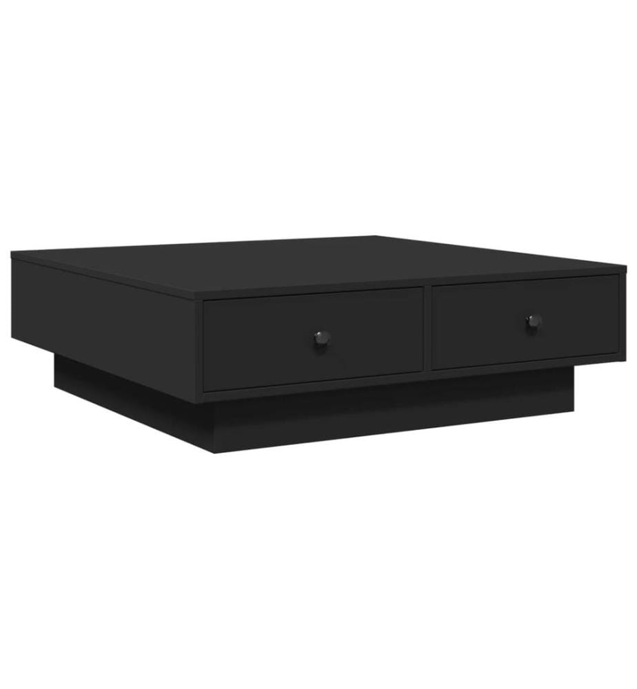 Table basse Noir 90x90x28 cm Aggloméré
