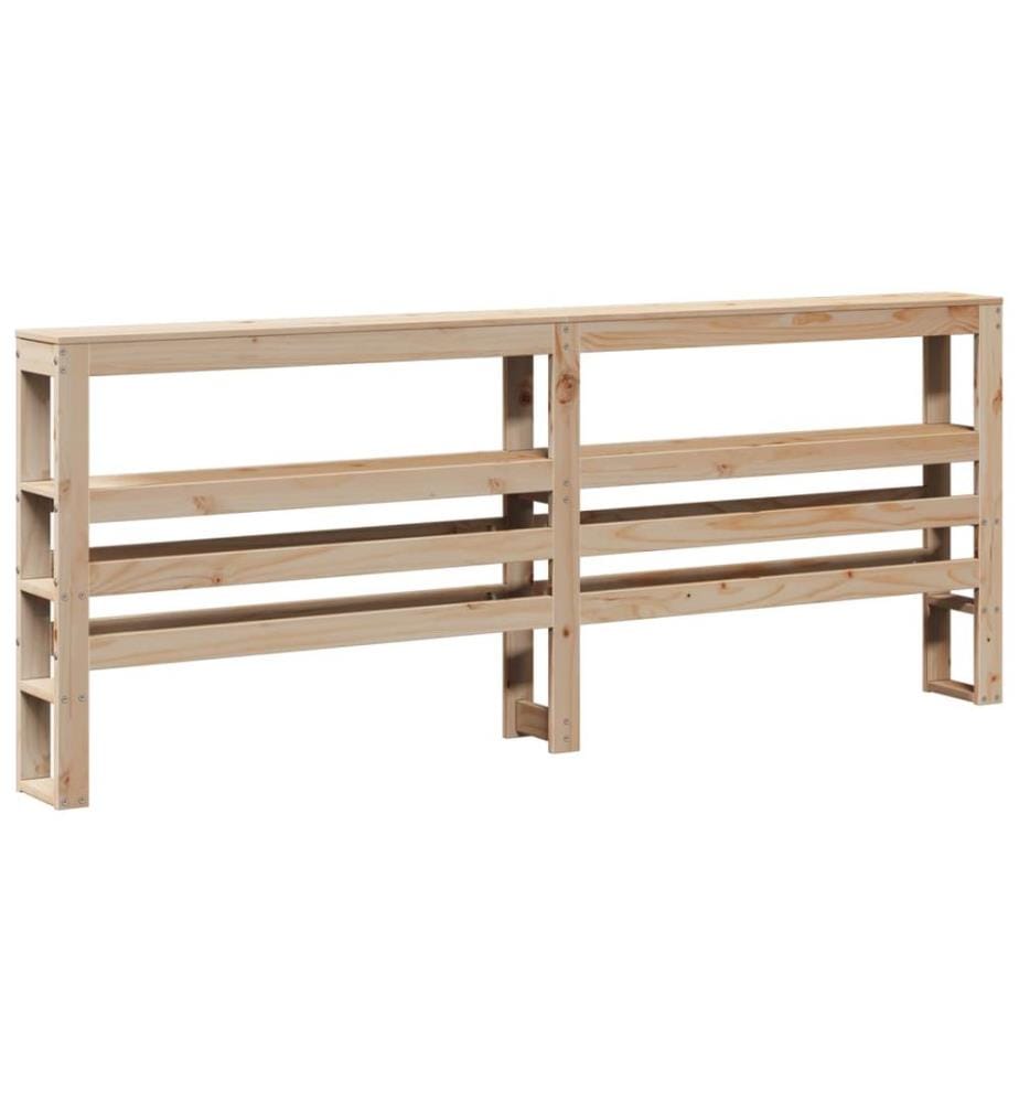 Kopfteil mit Ablagen 200 cm Massivholz Kiefer