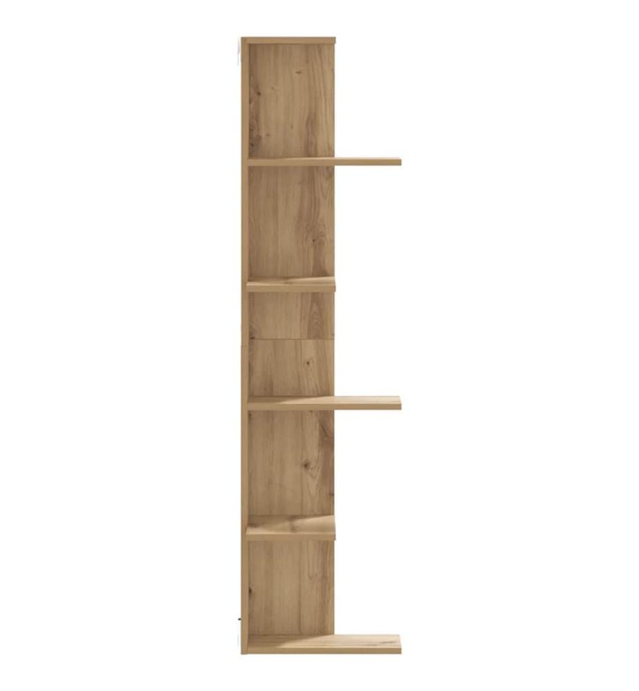 Wand-Eckregal Artisan-Eiche 36,5x36,5x140 cm Holzwerkstoff