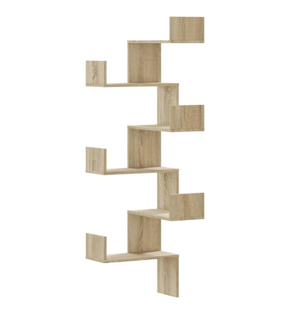 Wand-Eckregal Sonoma-Eiche 45x45x147 cm Holzwerkstoff