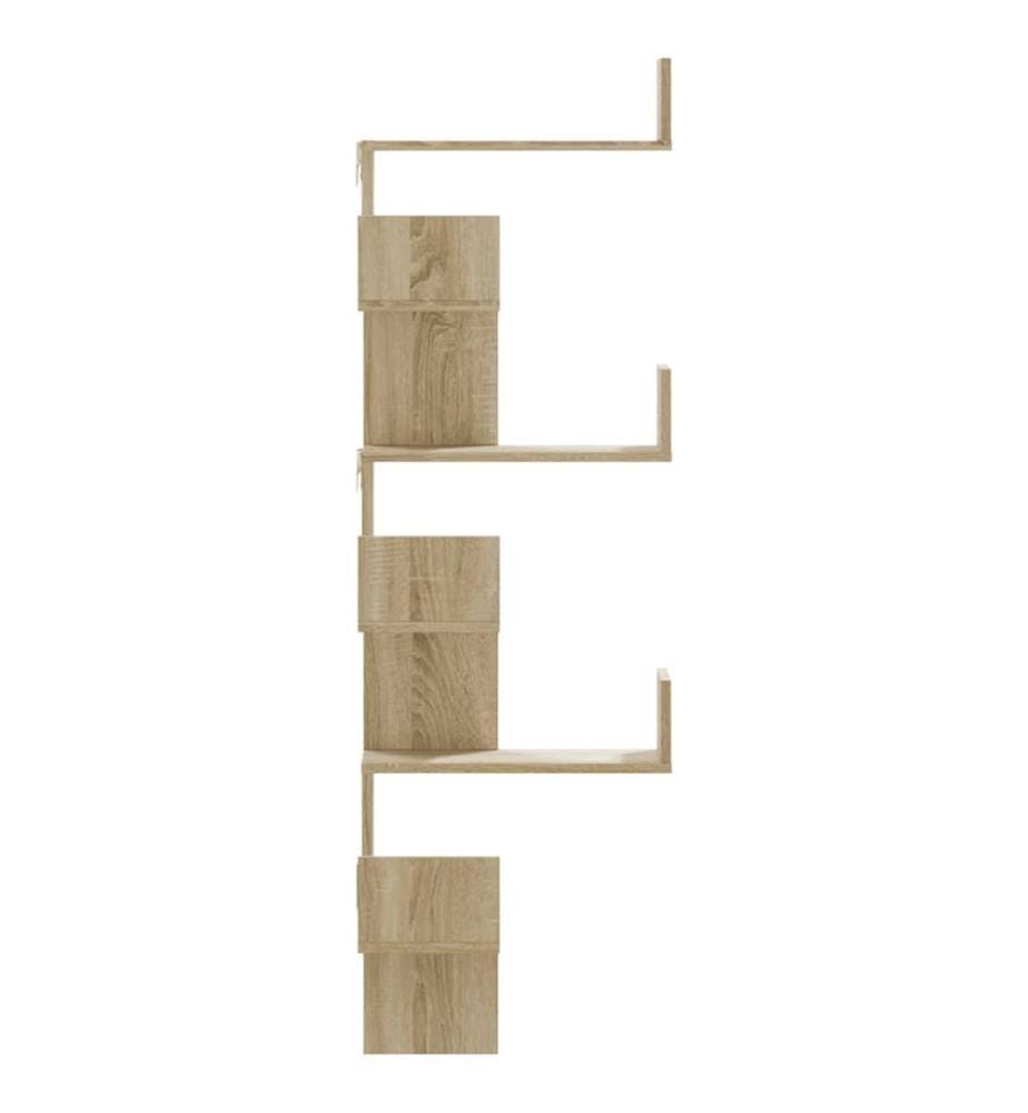 Wand-Eckregal Sonoma-Eiche 45x45x147 cm Holzwerkstoff