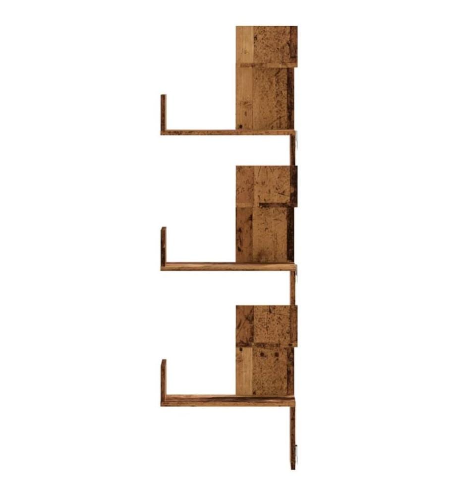 Wand-Eckregal Altholz-Optik 45x45x147 cm Holzwerkstoff