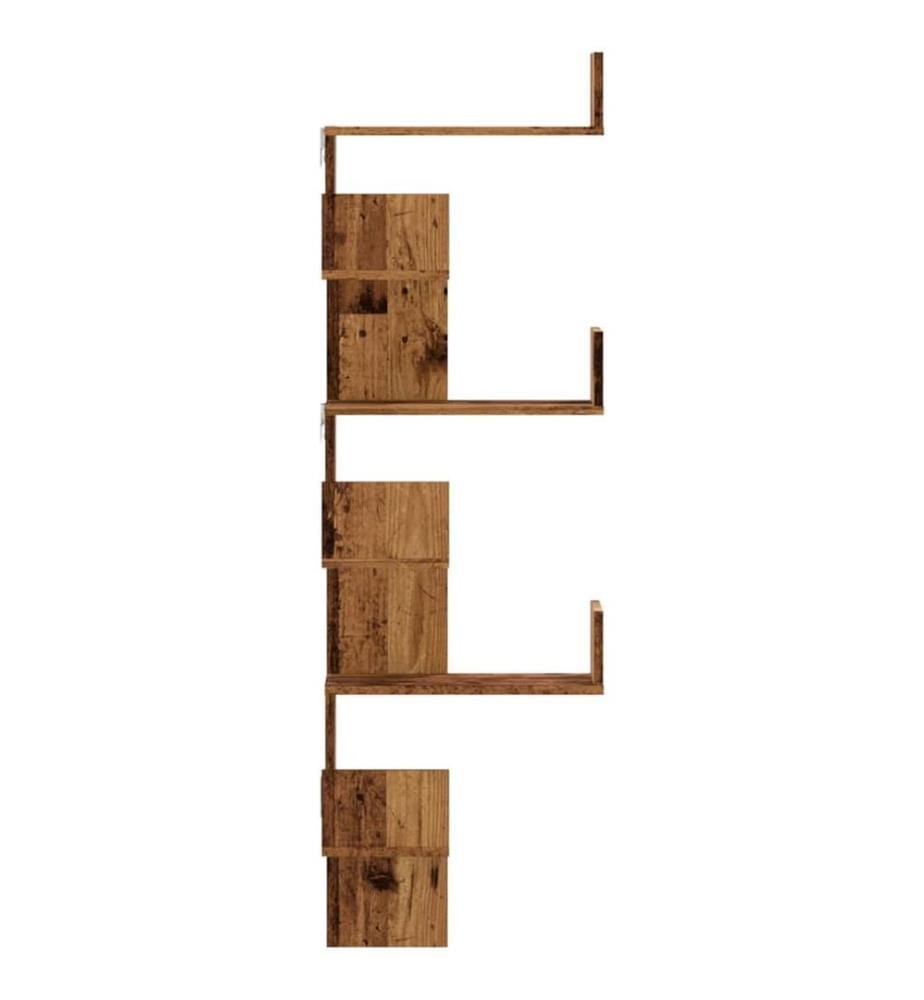 Wand-Eckregal Altholz-Optik 45x45x147 cm Holzwerkstoff