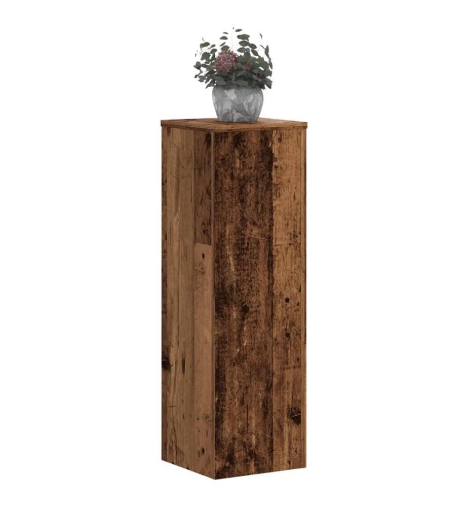 Pflanzenständer 2 Stk. Altholz-Optik 25x25x80 cm Holzwerkstoff