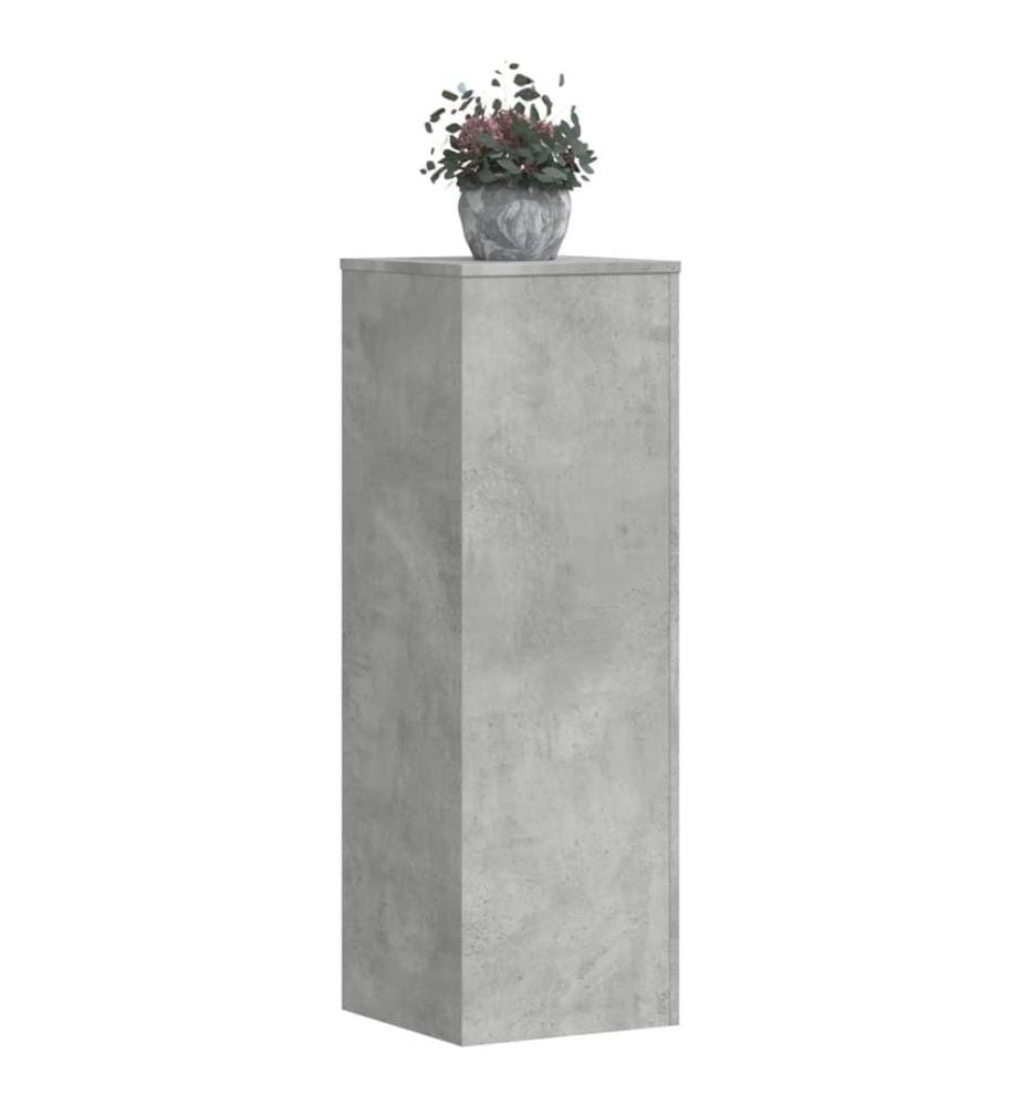 Pflanzenständer Betongrau 33x33x100 cm Holzwerkstoff