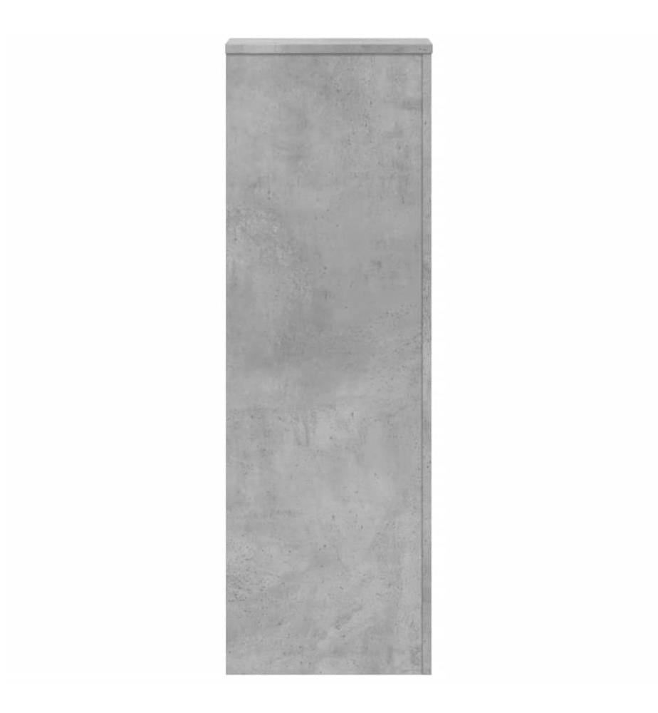 Pflanzenständer Betongrau 33x33x100 cm Holzwerkstoff